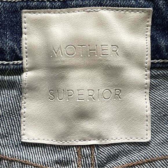 Mother The Dazzler High Rise Straight Leg Jean Medium Blue Cowboys Don't Cry 26 - Picture 8 of 16